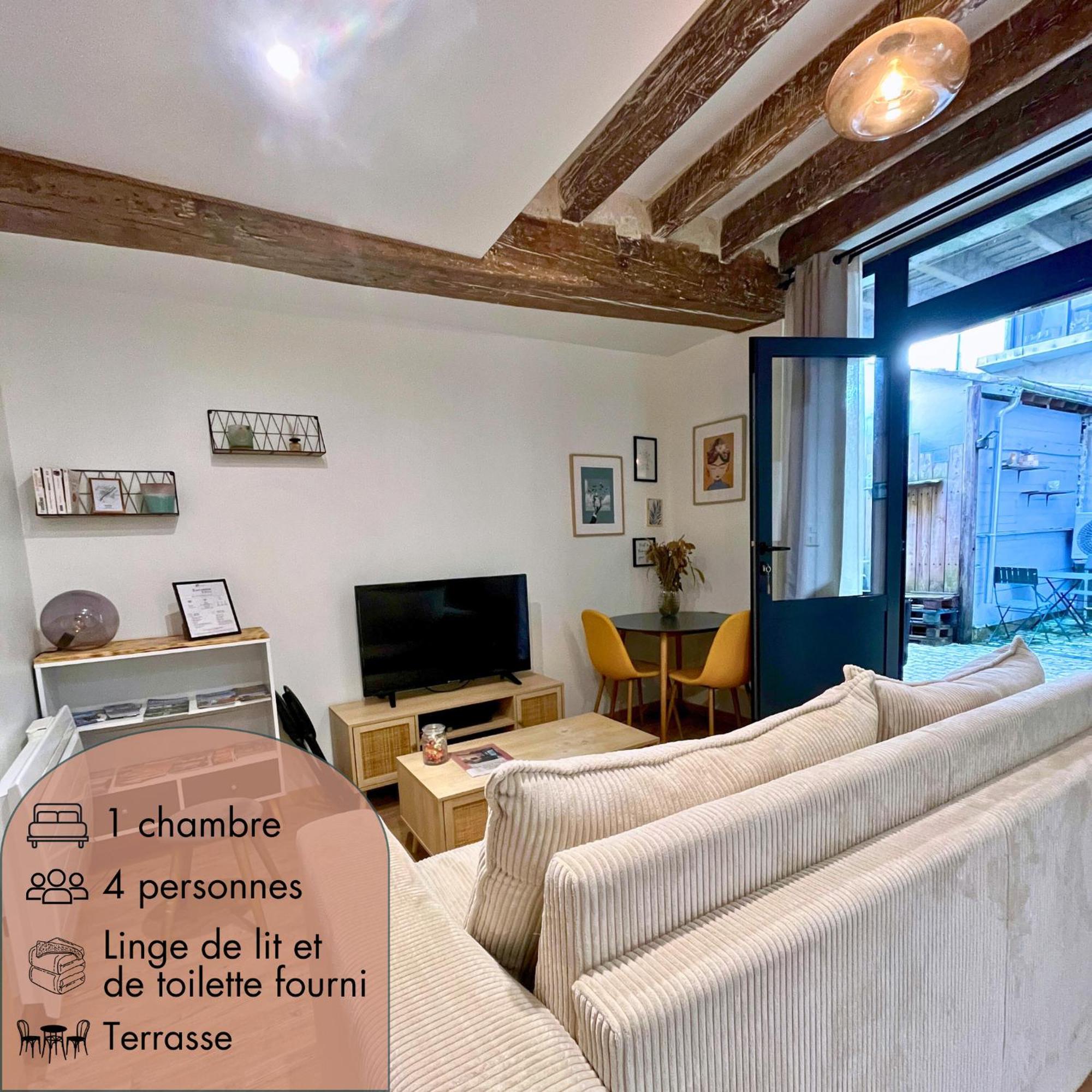 La Cour Chartraine - Cosy Appartement Avec Cour Exterieur A บลัวส์ ภายนอก รูปภาพ